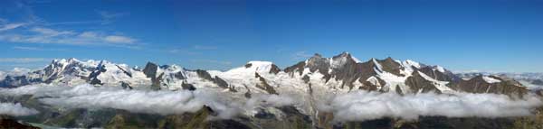 Dalla Weissmies verso il Monte Rosa (Vallese)