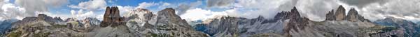 A 360° le cime intorno alle 3 Cime di Lavaredo