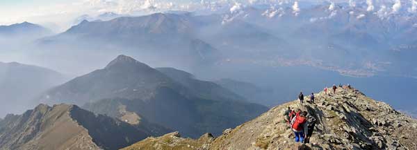 Dal Legnone verso il lago di Como