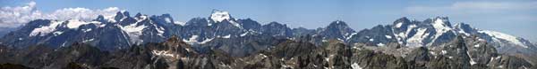 Dalla cima del Thabor (Valle Stretta) verso gli Ecrins